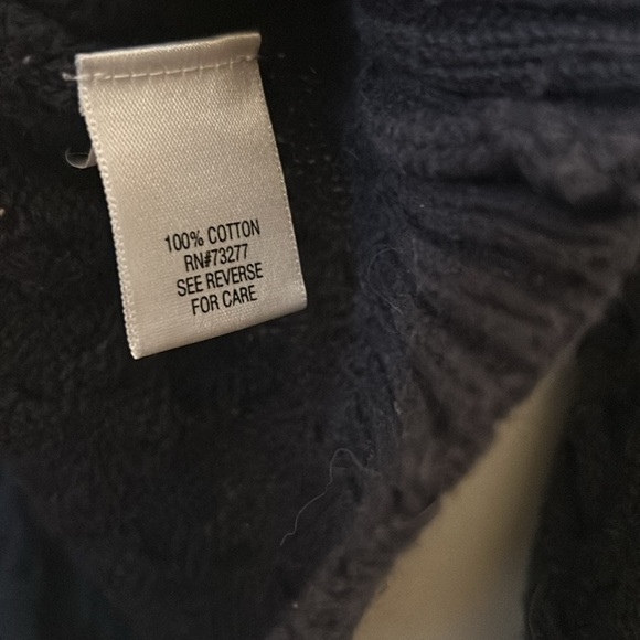 (XL) Croft & Barrow striped tan and white/navvy sweater - Picture 3 of 3